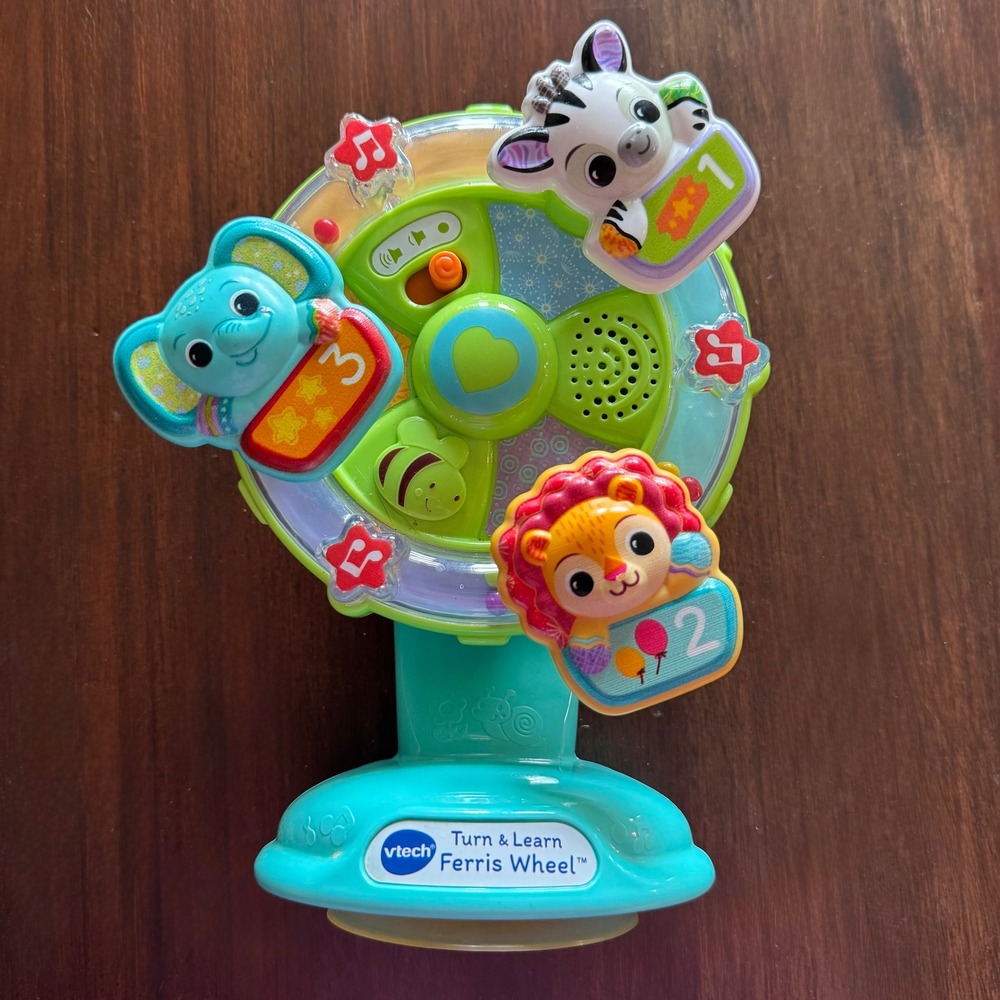 VTech Turn & Learn Ferris Wheel Musical Baby Toy Suction Cup High Chair Activity